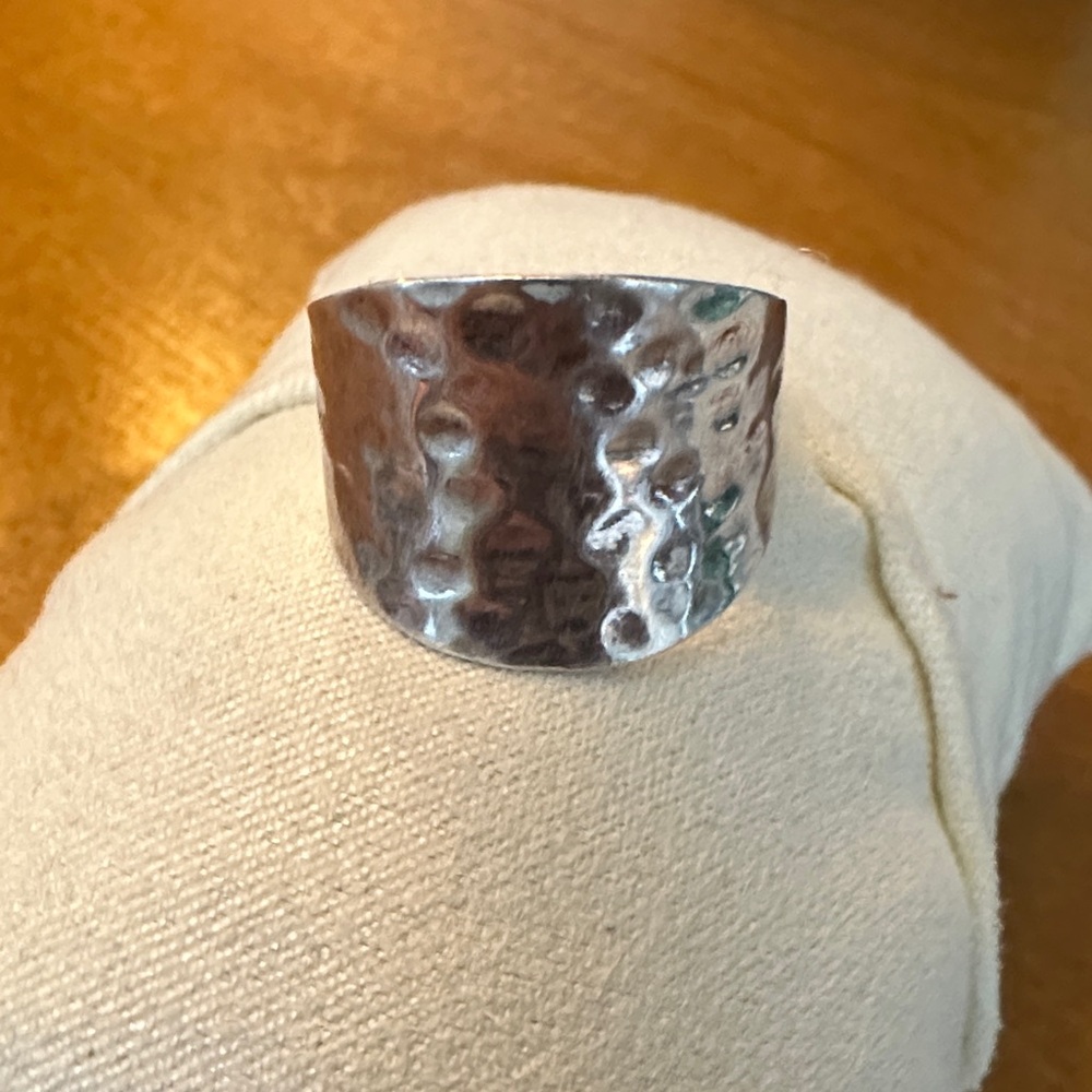 Hammered Silver Ring - image 1